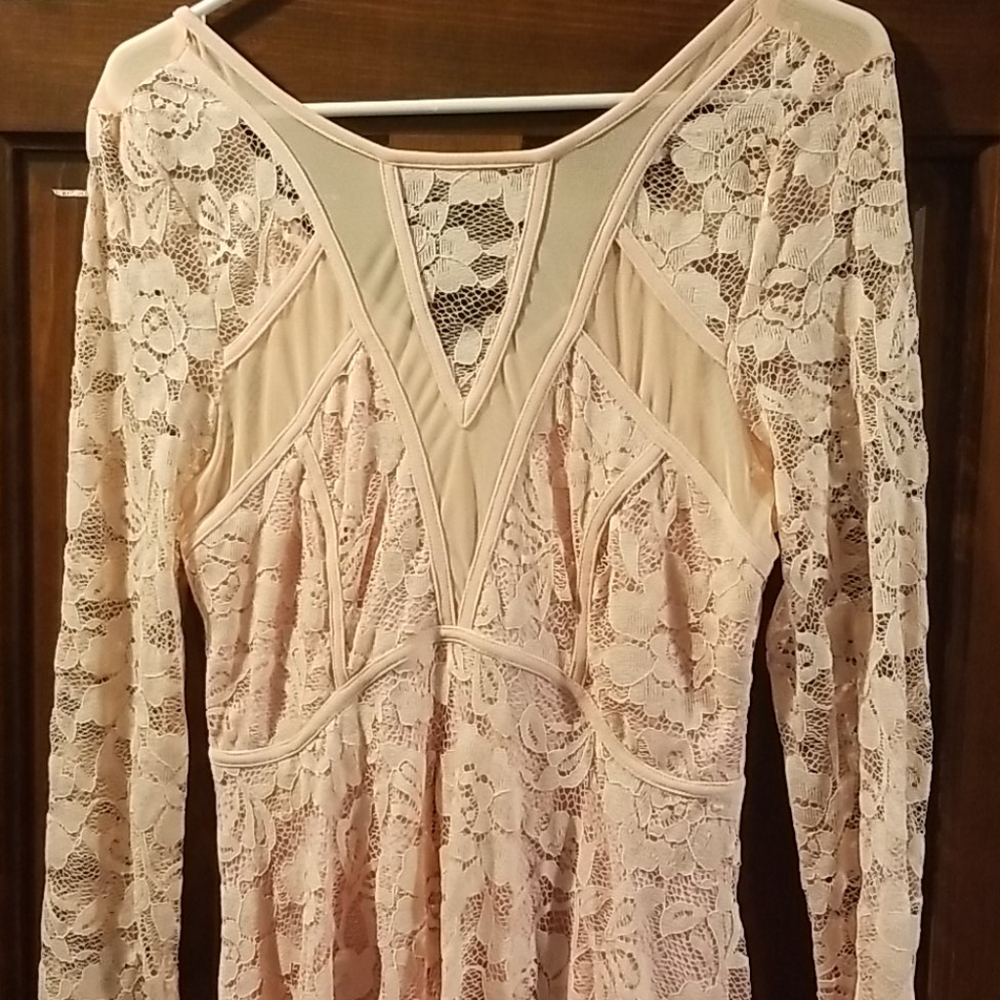 Pink lace dress